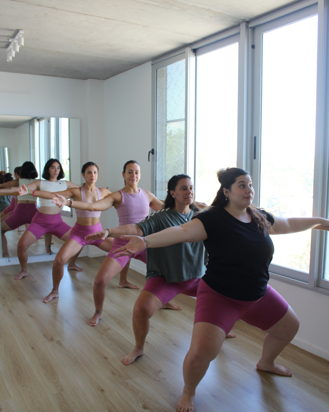 Clase de barre en el salón VIVA.